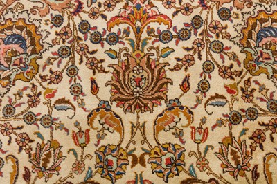 Lot 27 - A FINE SIGNED TABRIZ CARPET, NORTH-WEST PERSIA