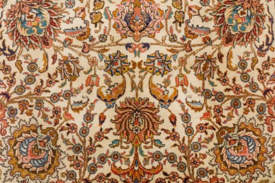 Lot 27 - A FINE SIGNED TABRIZ CARPET, NORTH-WEST PERSIA