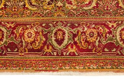 Lot 22 - AN ANTIQUE AGRA RUG, NORTH INDIA