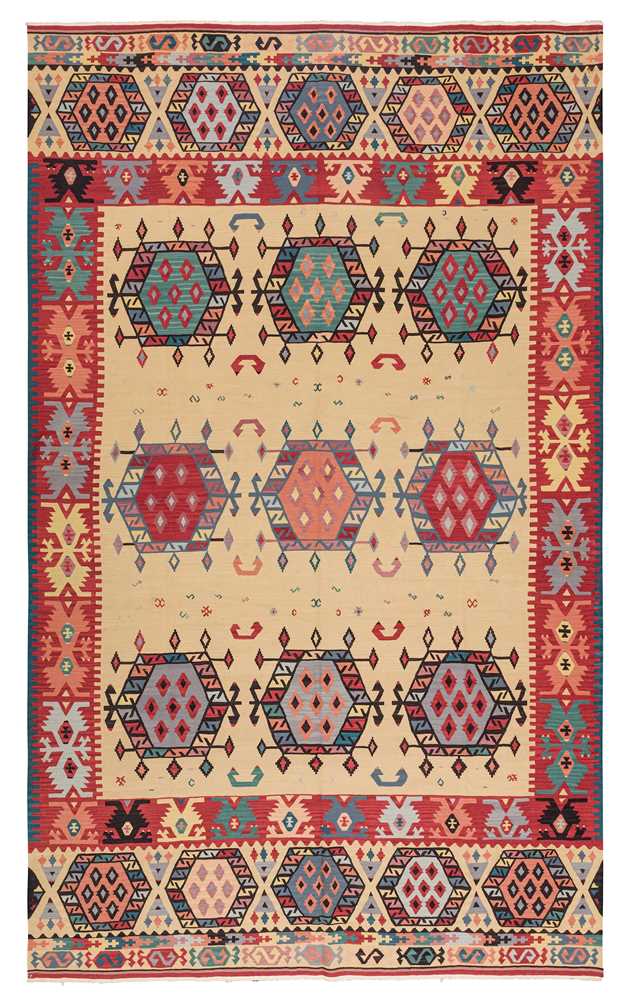 Lot 29 - A FINE TURKISH KILIM