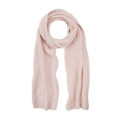 Lot 7 - Chanel Pink Cashmere Knit CC Long Scarf