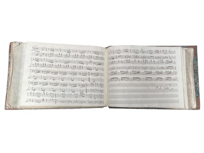 Lot 32 - Sammelband, manuscript and printed pieces for solo piano and voice, c. 1815.