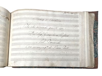 Lot 32 - Sammelband, manuscript and printed pieces for solo piano and voice, c. 1815.