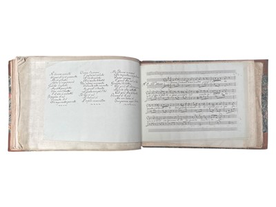 Lot 32 - Sammelband, manuscript and printed pieces for solo piano and voice, c. 1815.