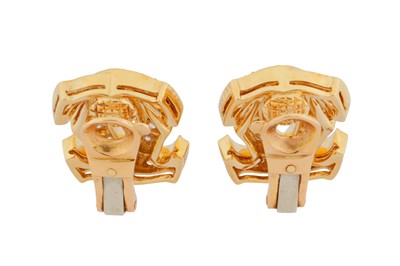 Lot 309 - Cartier Ι A pair of 'C de Cartier' diamond earrings