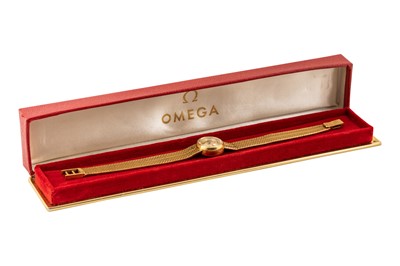 Lot 449 - Lady's Omega 18k Gold Bracelet Watch