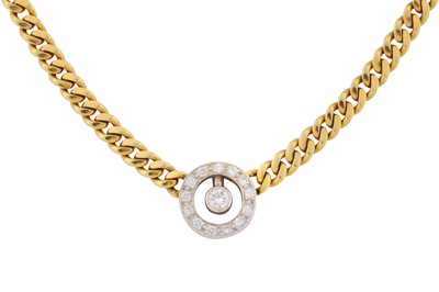Lot 287 - A diamond fancy-link necklace, circa 1984