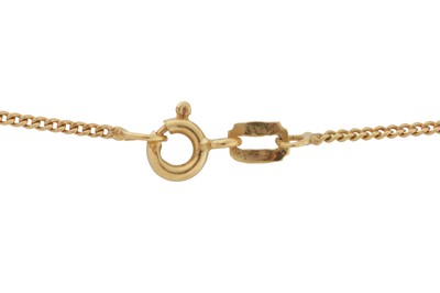 Lot 80 - A sapphire and diamond pendant necklace, circa 1987