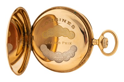 Lot 470 - Longines 14k Gold Open-Faced Pocket Watch