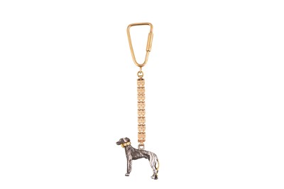 Lot 134 - A LURCHER DOG KEYHOLDER