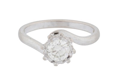 Lot 197 - A diamond single stone ring, circa 1972