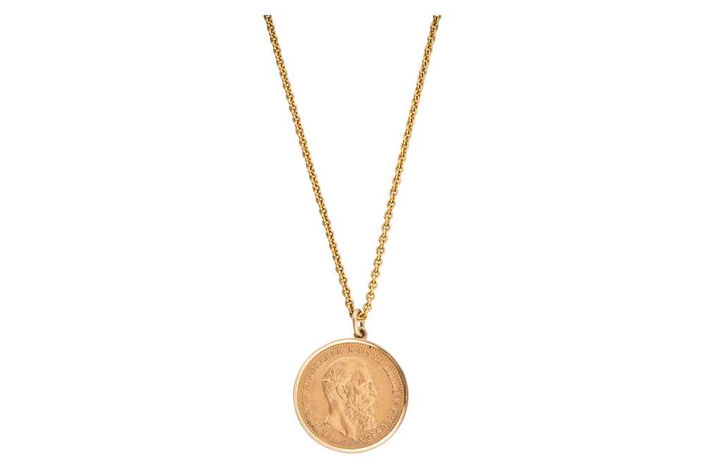 Lot 237 - A GERMAN 20 MARK COIN PENDANT NECKLACE