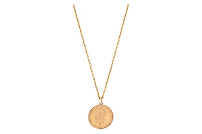 Lot 237 - A GERMAN 20 MARK COIN PENDANT NECKLACE