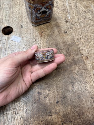 Lot 56 - A fine Chinese export armorial 'Grice/Harper' tea caddy, Qing dynasty, Yongzheng period