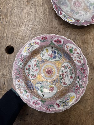 Lot 51 - A pair of fine Chinese export foliate dishes, Qing dynasty, Yongzheng period, circa 1730