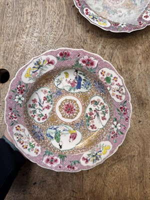 Lot 51 - A pair of fine Chinese export foliate dishes, Qing dynasty, Yongzheng period, circa 1730