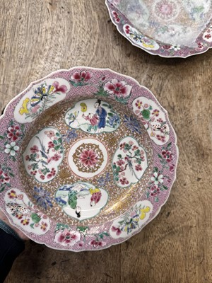 Lot 51 - A pair of fine Chinese export foliate dishes, Qing dynasty, Yongzheng period, circa 1730