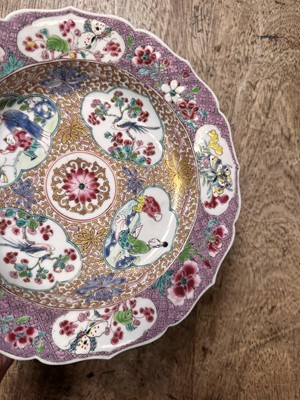 Lot 51 - A pair of fine Chinese export foliate dishes, Qing dynasty, Yongzheng period, circa 1730