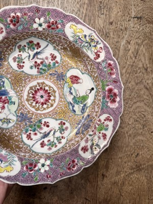 Lot 51 - A pair of fine Chinese export foliate dishes, Qing dynasty, Yongzheng period, circa 1730