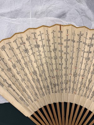 Lot 179 - A RARE CHINESE 'DA QING YITONG NIAN SAN SHENG YUDI QUAN TU' MAP FOLDING FAN