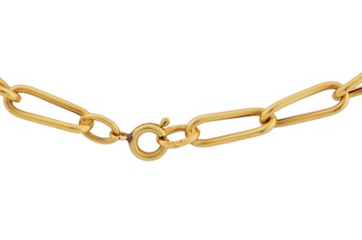 Lot 51 - A fancy-link chain necklace