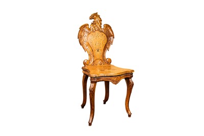 Lot 233 - LATE 19TH CENTURY BLACK FOREST WALNUT AND MARQUETRY MUSICAL SIDE CHAIR
