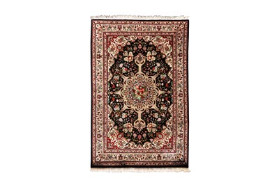 Lot 164 - AN EXTREMELY FINE SILK QUM RUG, CENTRAL PERSIA