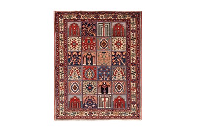 Lot 159 - A LARGE BAKHTIARI RUG OF GARDEN DESIGN, WEST PERSIA