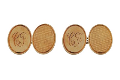 Lot 487 - Boucheron Ι A pair of oval cufflinks, circa 1981