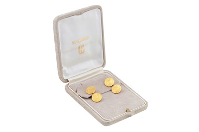 Lot 486 - Boucheron Ι A pair of round cufflinks, circa 1967