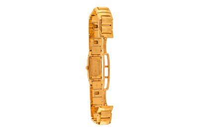 Lot 444 - Lady's Dunhill 18k Gold Faceted Bracelet Watch