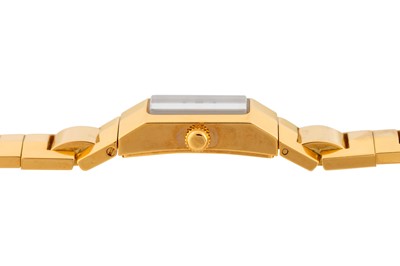 Lot 444 - Lady's Dunhill 18k Gold Faceted Bracelet Watch