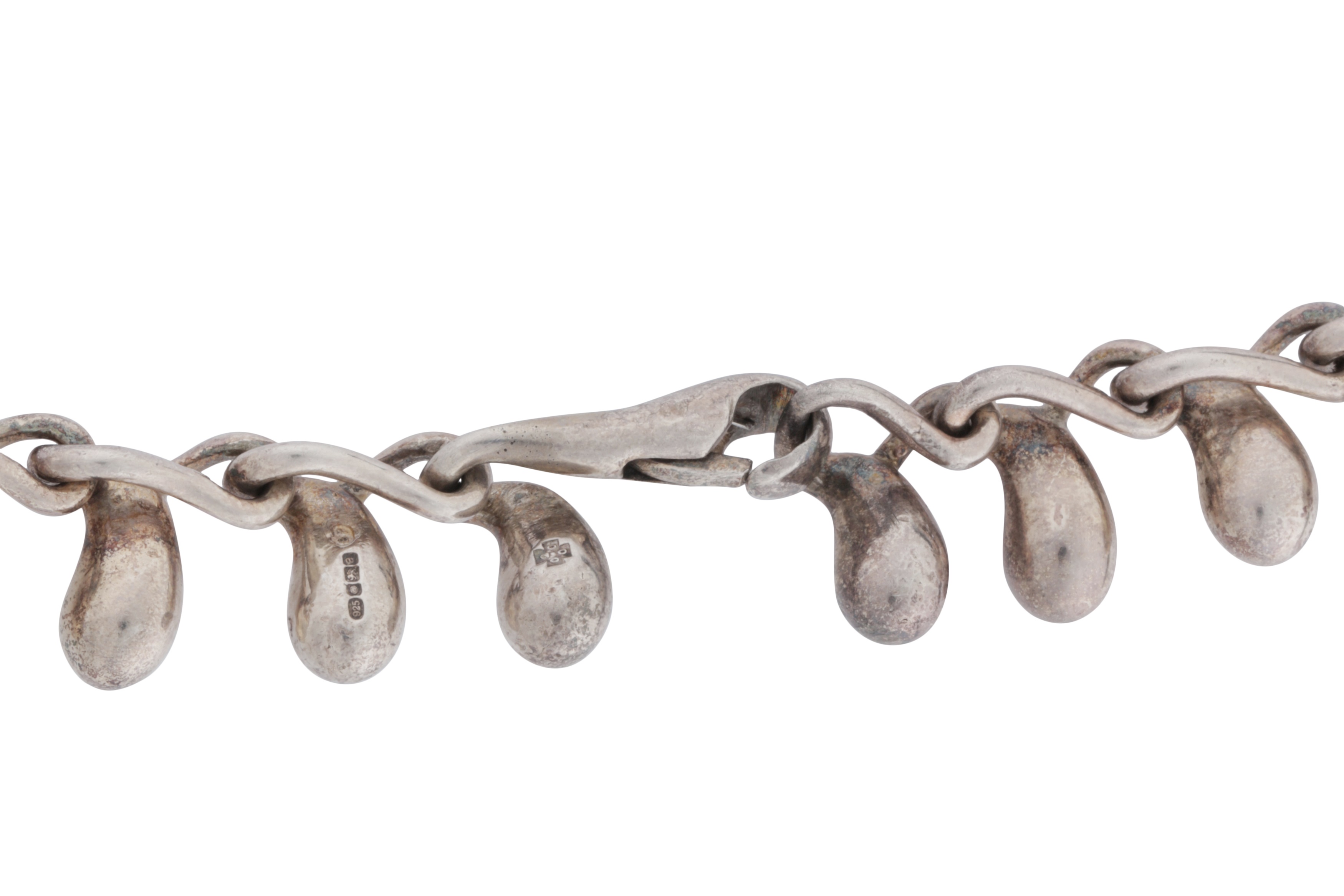 Lot 193 Brett Payne A Silver Drop Necklace Circa lot-193-brett-payne-a-silver-drop-necklace-circa