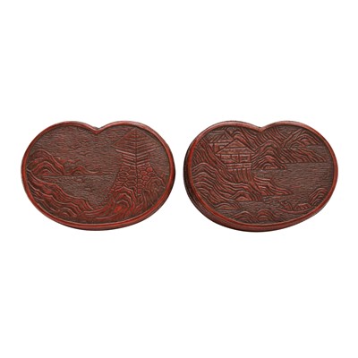 Lot 32 - Two Japanese cinnabar lacquer boxes and covers, Edo period, 19th century