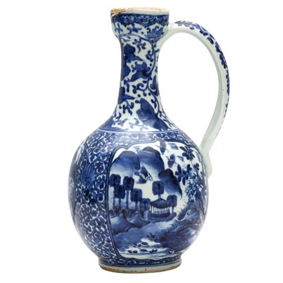 Lot 9 - A Japanese Arita blue and white ewer, 17th century