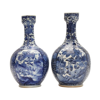 Lot 7 - Two Japanese Arita blue and white 'figural' ewers, 17th century