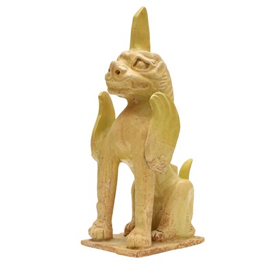 Lot 119 - A Chinese pottery 'Earth Spirit' figure, Sui - Tang dynasty