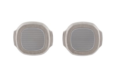 Lot 483 - Patek Philippe | A pair of white gold 'Nautilus' cufflinks