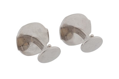 Lot 483 - Patek Philippe | A pair of white gold 'Nautilus' cufflinks