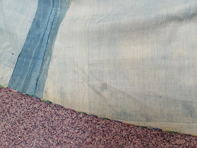 Lot 131 - A CHINESE MANCHU NOBLEWOMAN'S INFORMAL KESI SILK RED-GROUND ROBE, DANPAO