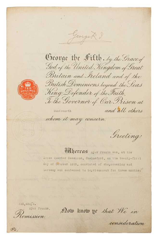 Lot 582 - George V, King of the United Kingdom