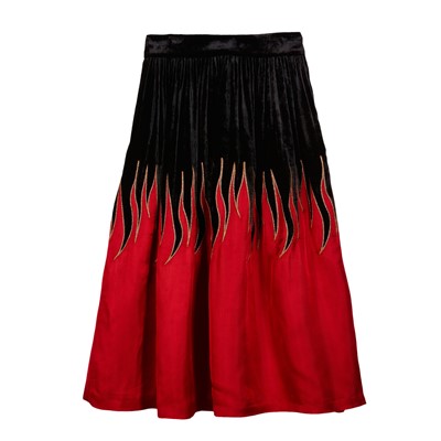 Lot 39 - Maison Margiela Red Flame Skirt - Size 44