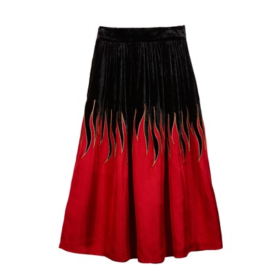 Lot 39 - Maison Margiela Red Flame Skirt - Size 44