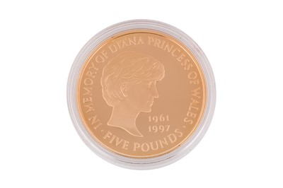 Lot 21 - ELIZABETH II - FIVE POUNDS 'IN MEMORY OF DIANA PRINCESS OF WALES'