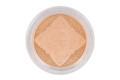 Lot 27 - ELIZABETH II - FIVE POUNDS 'CELEBRATING 450 YEARS SINCE THE ACCESION OF QEI''