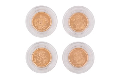 Lot 50 - ELIZABETH II - HALF SOVEREIGN GOLD COINS (X4)