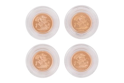Lot 51 - ELIZABETH II - HALF SOVEREIGN GOLD COINS (X4)