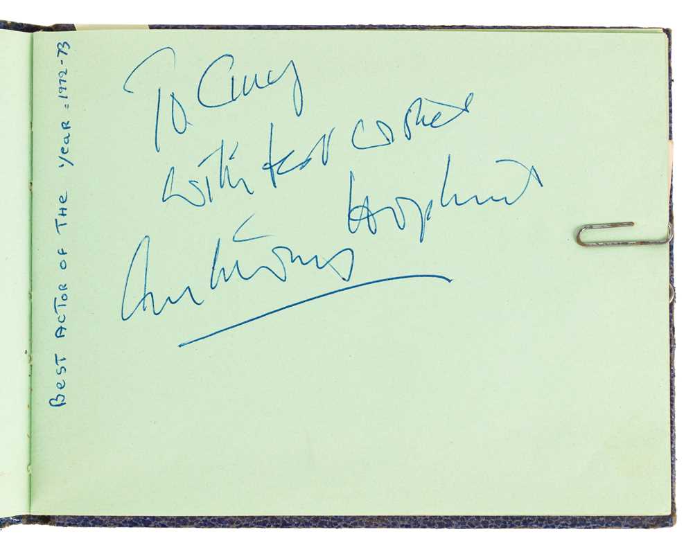 Lot 37 - Autograph Album.- Incl. Anthony Hopkins