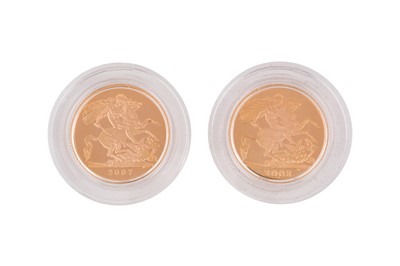 Lot 56 - ELIZABETH II - FULL SOVEREIGN GOLD COINS (X2)
