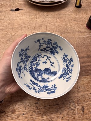 Lot 507 - A Chinese famille-rose yellow-ground sgraffiato 'medallion' bowl, 19th - 20th century